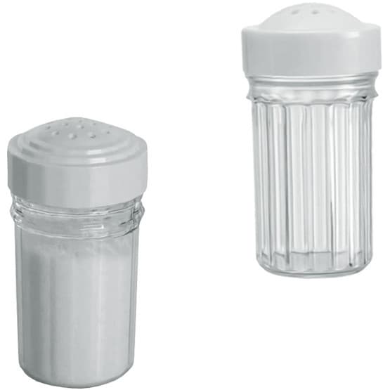 SALEIRO DE MESA DE ACRILICO COM TAMPA DE PLASTICO BRANCA 7,5X4CM 629 ERCA PLAST