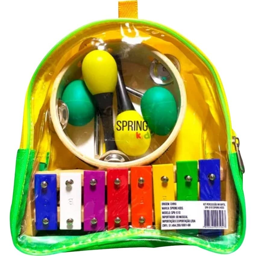 KIT PERCUSSAO INFANTIL SPK-010 SPRING KIDS