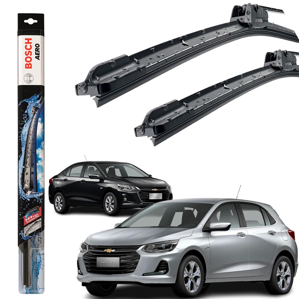 Jogo Par Kit Palheta Dianteira Limpador Parabrisa Original Bosch Onix 2019 2020 2021 2022