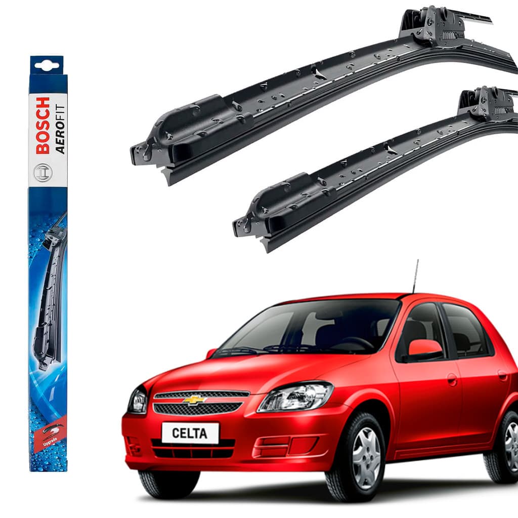 Kit Par Palheta Dianteira Bosch Celta 2001 2002 2003 2004 2005 2006 2007 2008 2009 2010 Até 2015