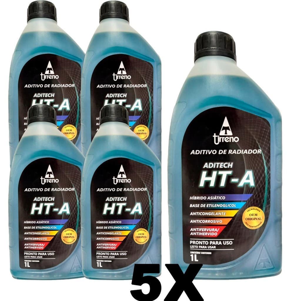 Kit Aditivo Radiador Pronto Uso HT-A Homologado 5 Litros