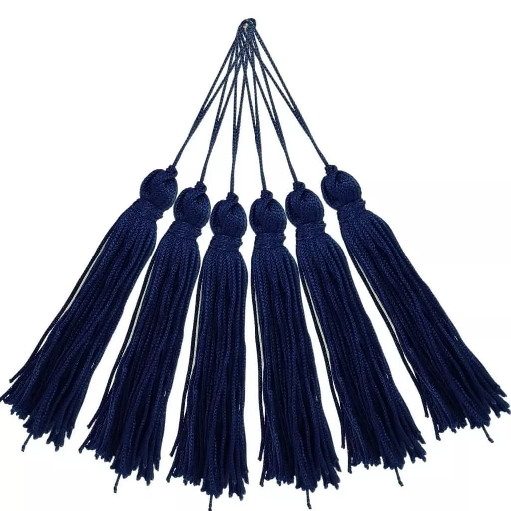 Pingente 7cm Azul Marinho Franja de Seda 318 Tassel - 10 unidades