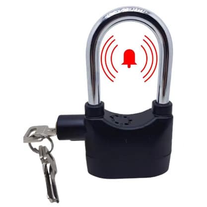 Cadeado para Motos e Bicicletas Com Alarme Antifurto