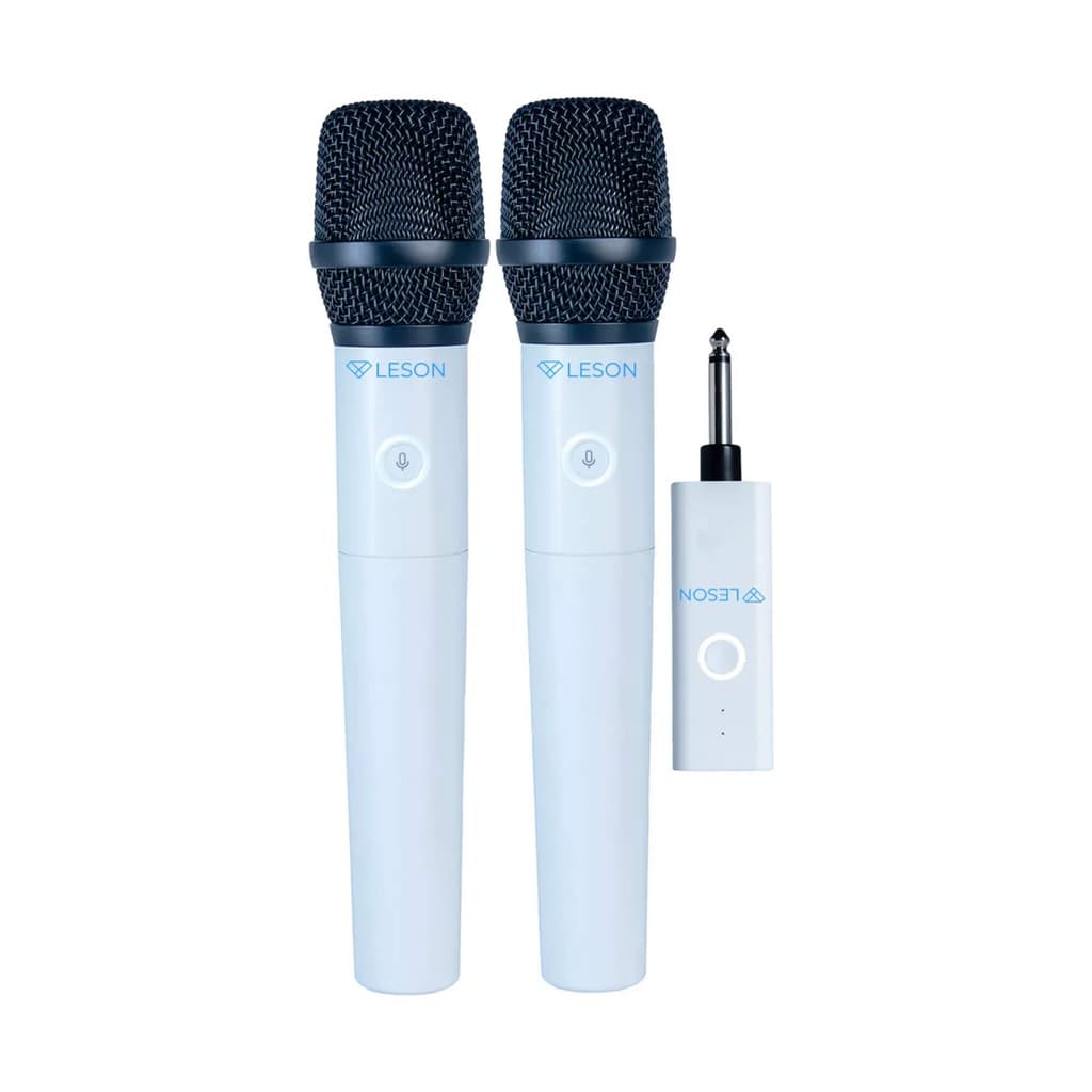 Microfone Duplo sem Fio Dinâmico AR200 HT na cor Branca Leson - 2AMAR200B