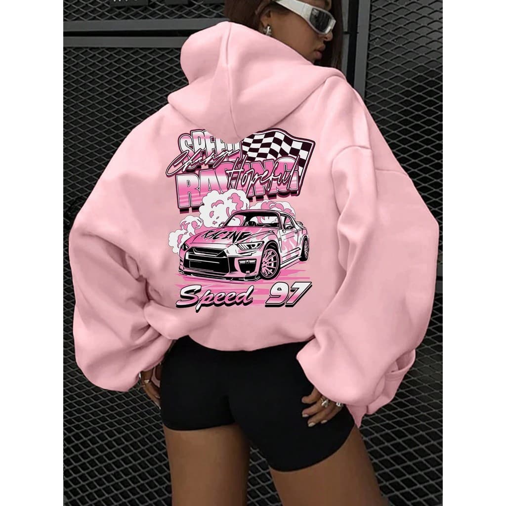 Moletom Feminino Canguru Blusa De Frio Estampado Agasalho Estampado Flanelado