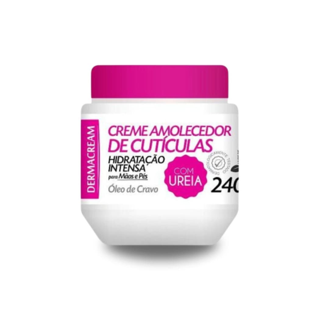 Amolecedor de Cuticulas Dermacream 240g Óleo de Cravo - Hidratação Pés e Mãos