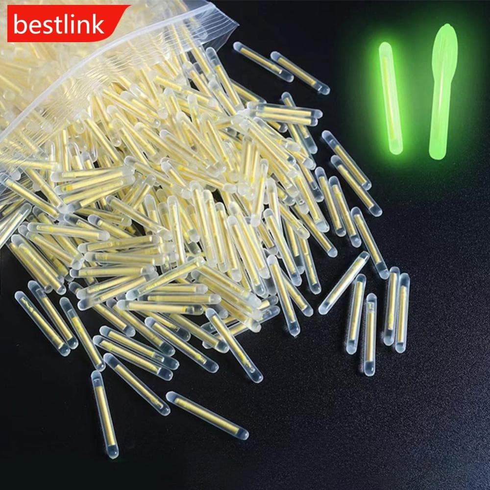 BESTLINK 50/100 Pçs 2.2-4.5mm Luz Noite Pesca Flutuador Vara Luzes Brilho Escuro Útil Fluorescente Lightstick