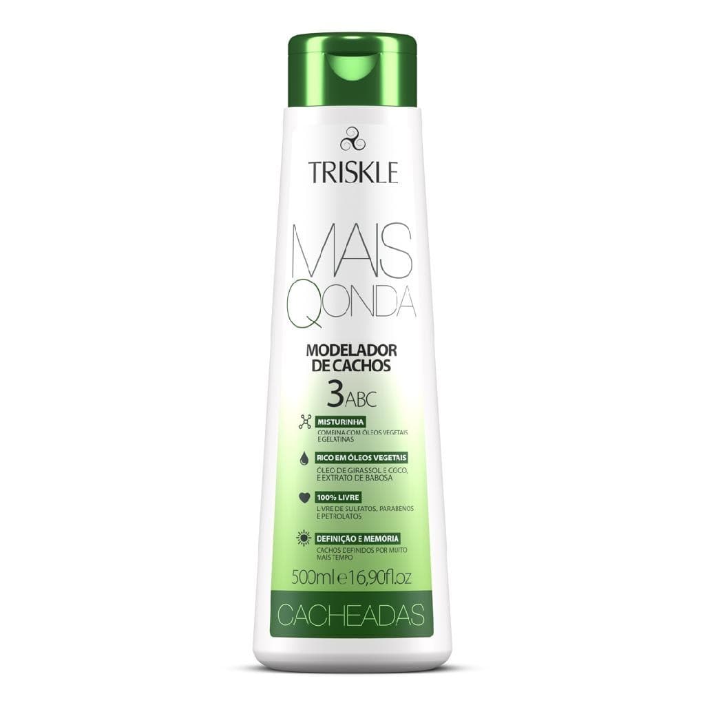 Triskle Mais Q Onda Modelador Finalizador Termoativo Cacheadas Definição Brilho 500ml