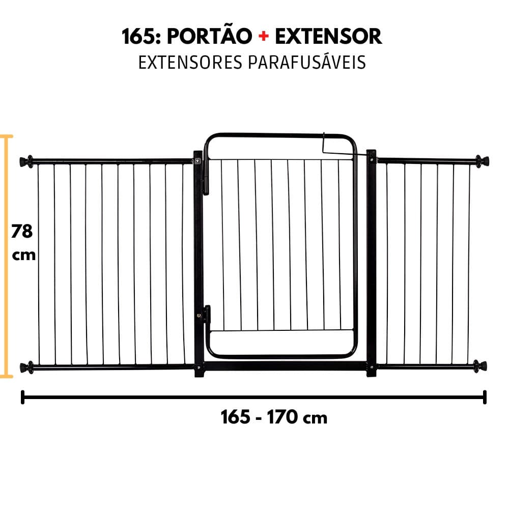 Grade De Porta Portão Proteção Cachorro Criança 165 A 170 Cm