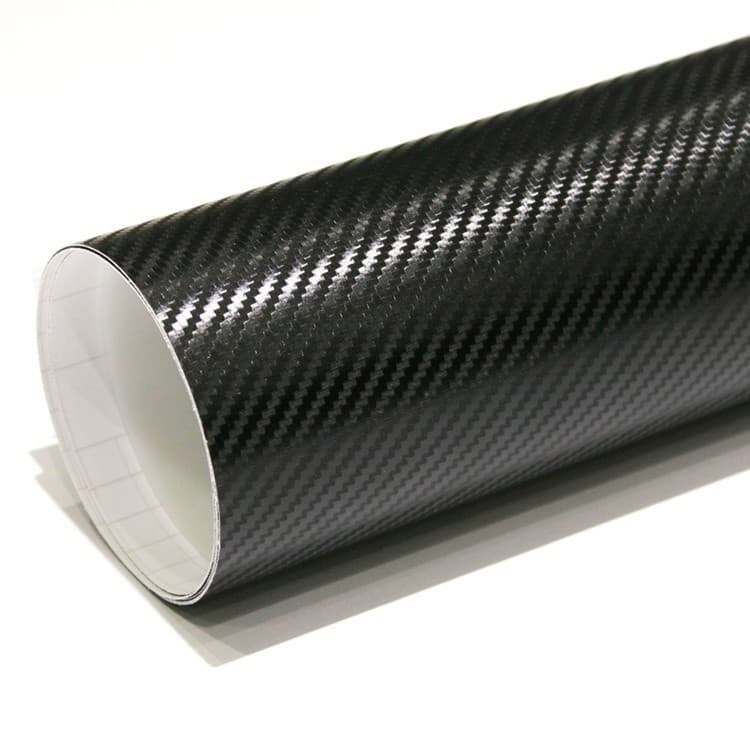 Envelopamento Teto Carro Fibra Carbono 3D Preto 15 Cm X 15 Cm Metros