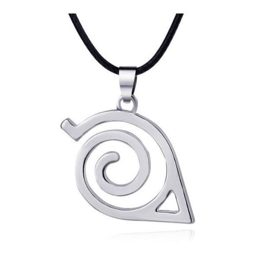 Colar Naruto Símbolo Konoha Aldeia Da Folha Pronta Entrega