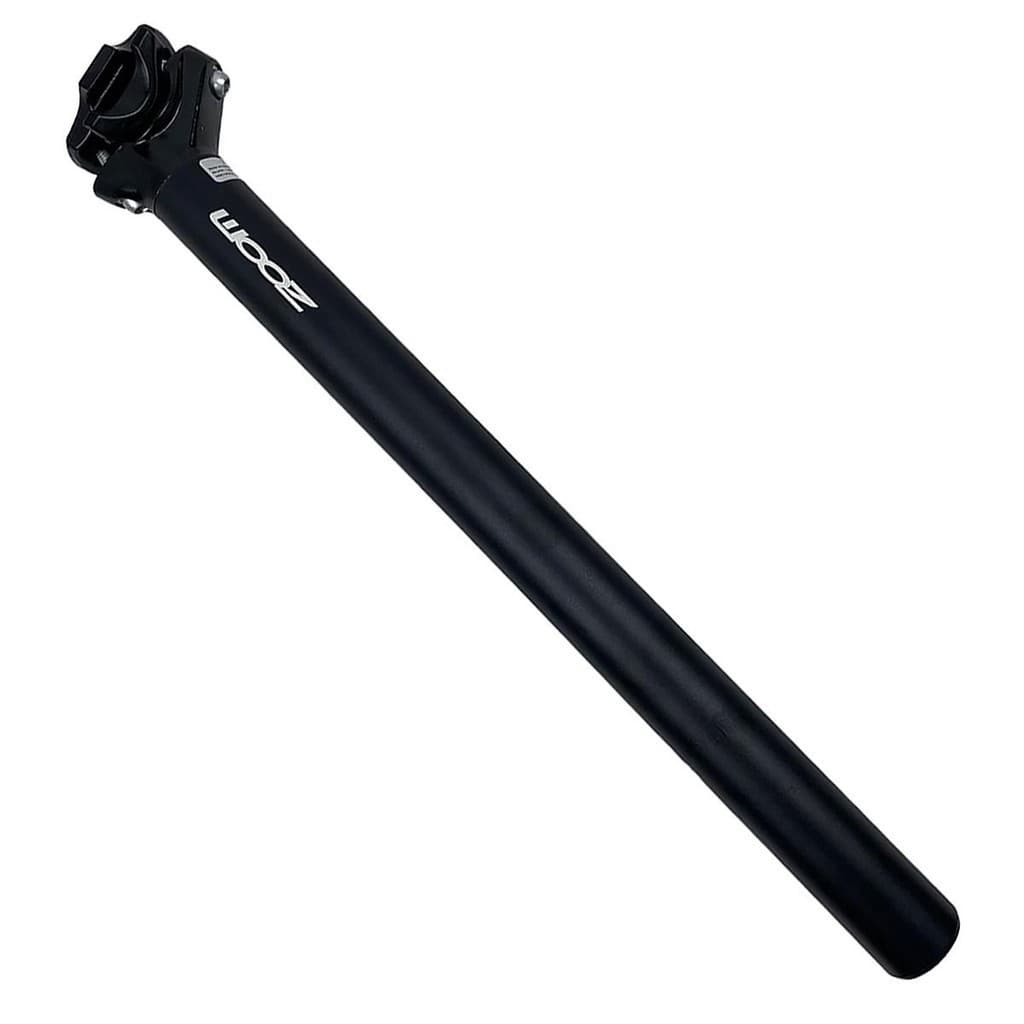 Canote Banco Selim Bike Mtb Speed Bicicleta Zoom Alumínio 31.6x400mm Offset 15mm Com Carrinho Preto