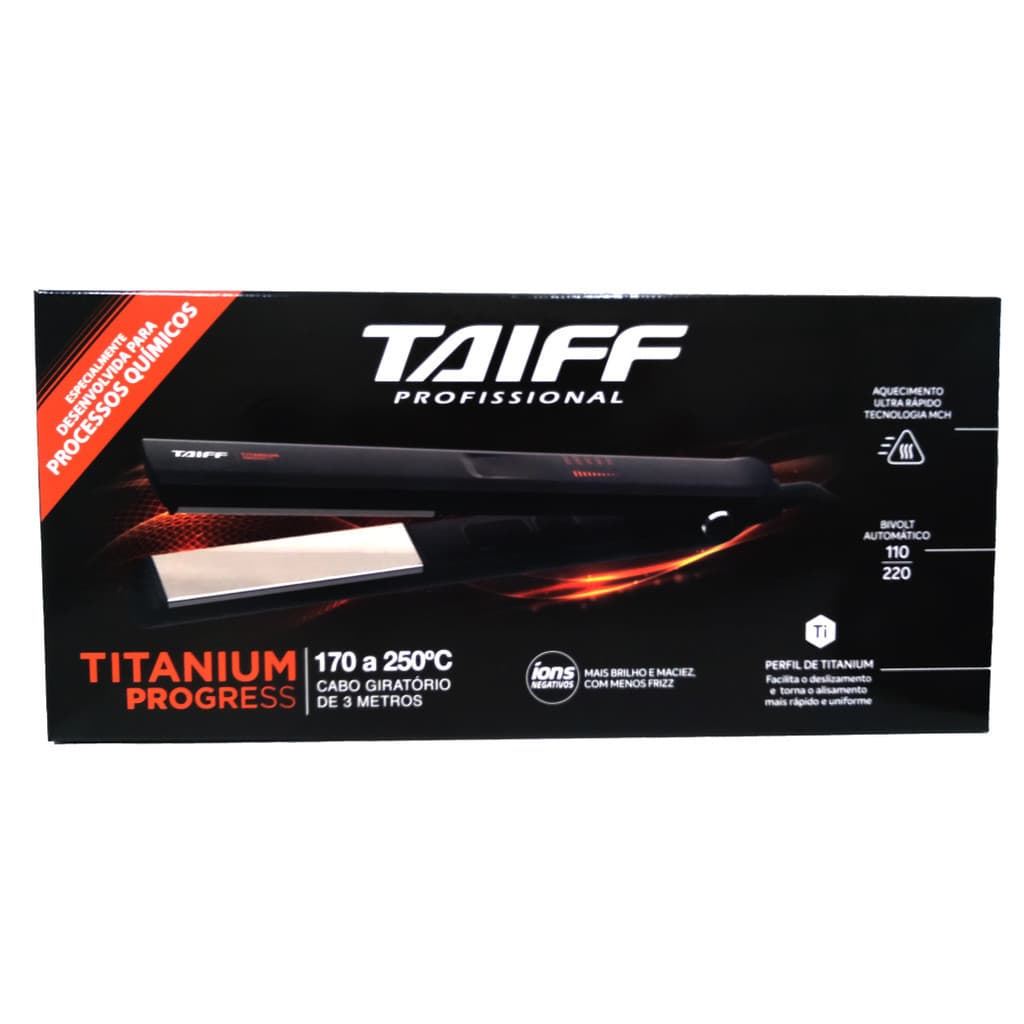 Prancha Titanium Progress Taiff Bivolt 250°C Para Processos Químicos