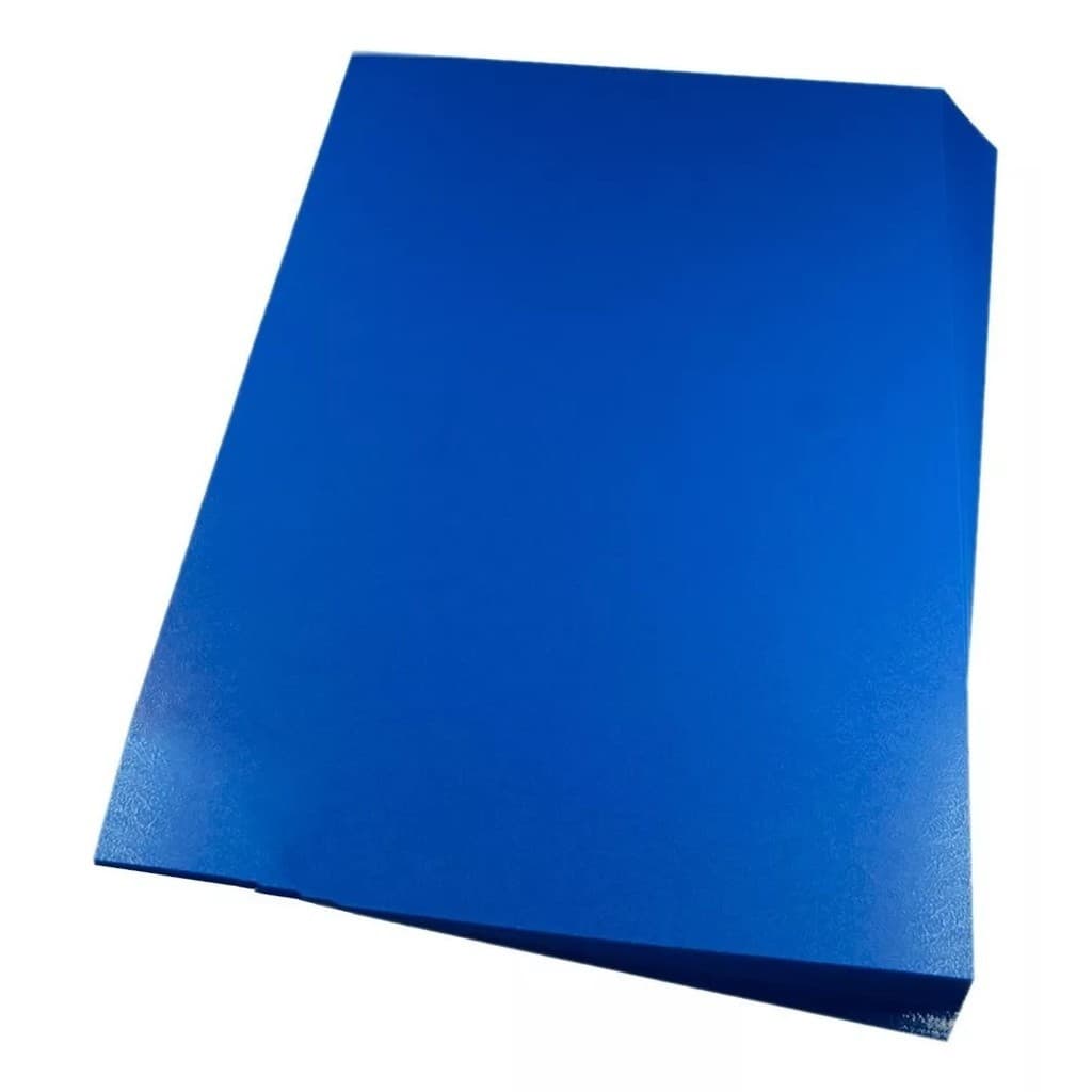 Capa Para Encadernação A4 Azul Couro Fundo  50 Un