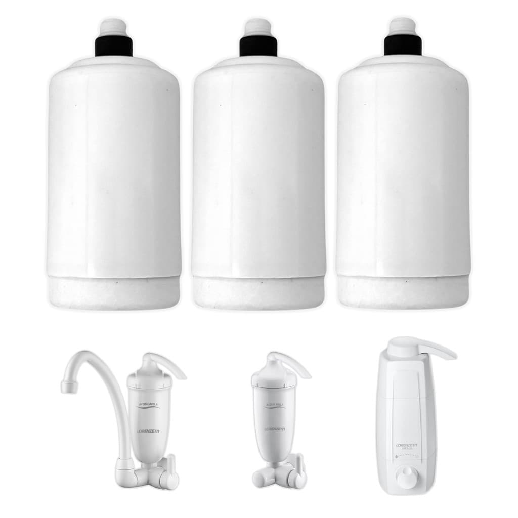 Kit 3 Refil Filtro Acqua Bella E Vitale Rv-01 Compatível Purificador Lorenzetti Carvão Ativado e Polipropileno Atóxico