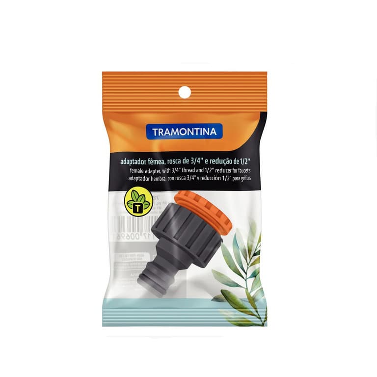 Adaptador Fêmea Rosca de 3/4" e Redução de 1/2"