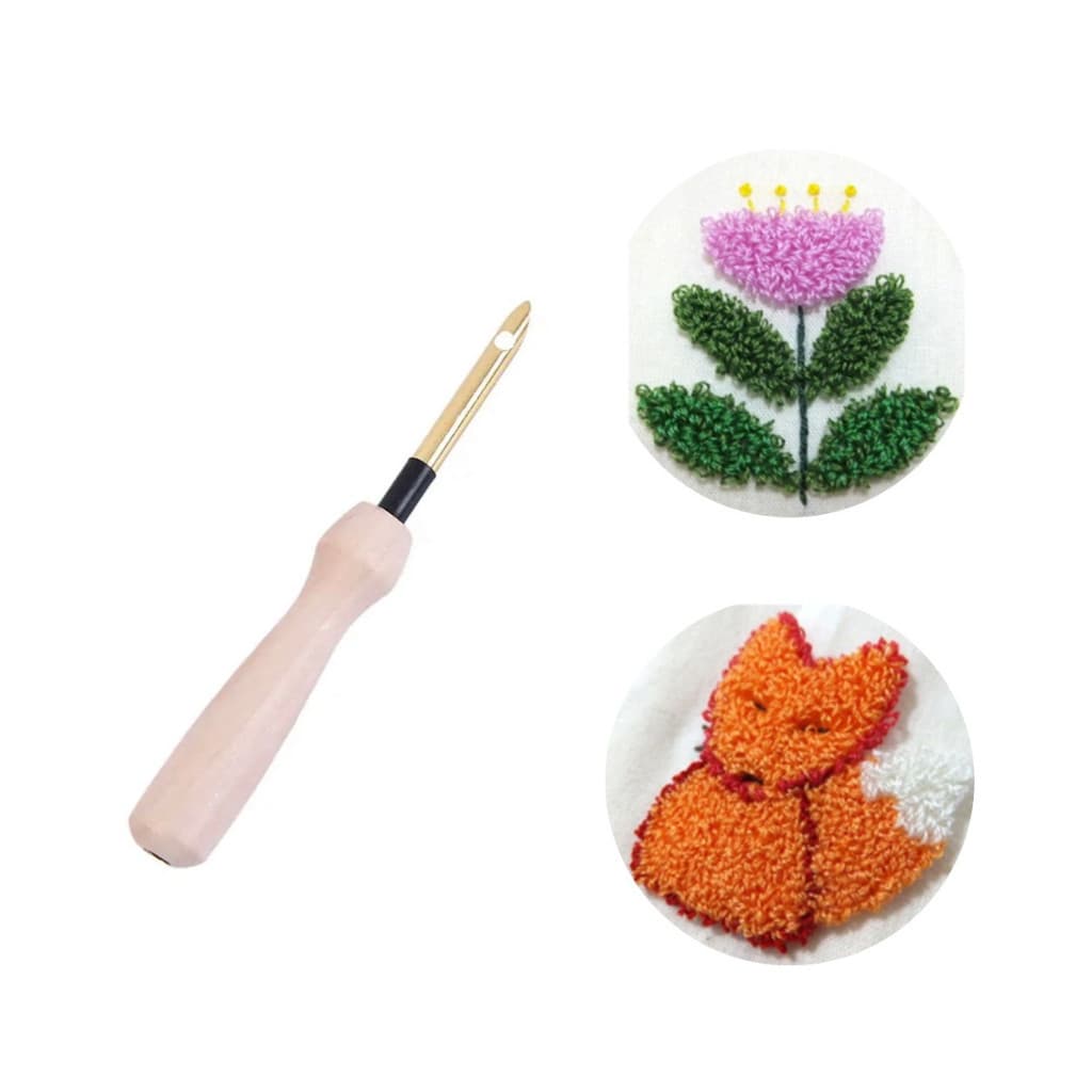 Agulha Madeira Bordado Caneta Bordar Ponto Russo Artesanato