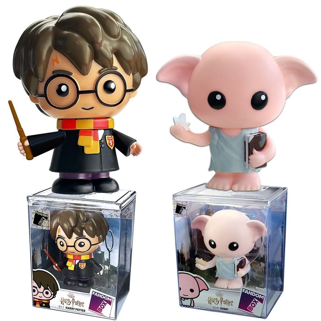 Bonecos Harry Potter E Elfo Dobby Coleção Fandom Box Lider