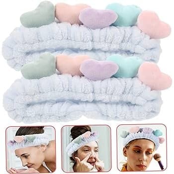 Tiara de cabelo para maquiagem faixa de cabelo para maquiagem coração