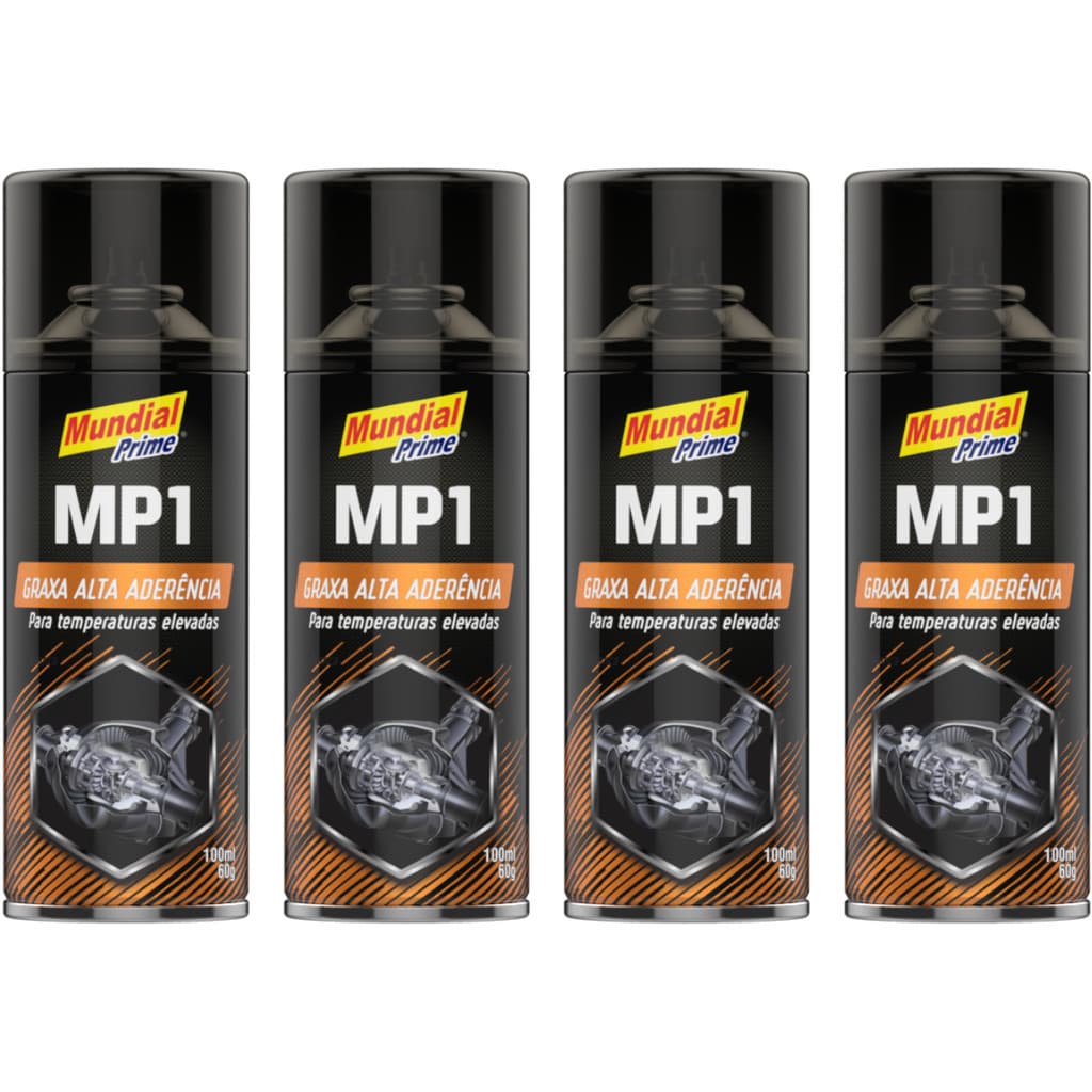 4 Graxa Alta Aderência Spray Resiste Água Temperatura Borrachas Roldana Correntes Vibrações Proteges