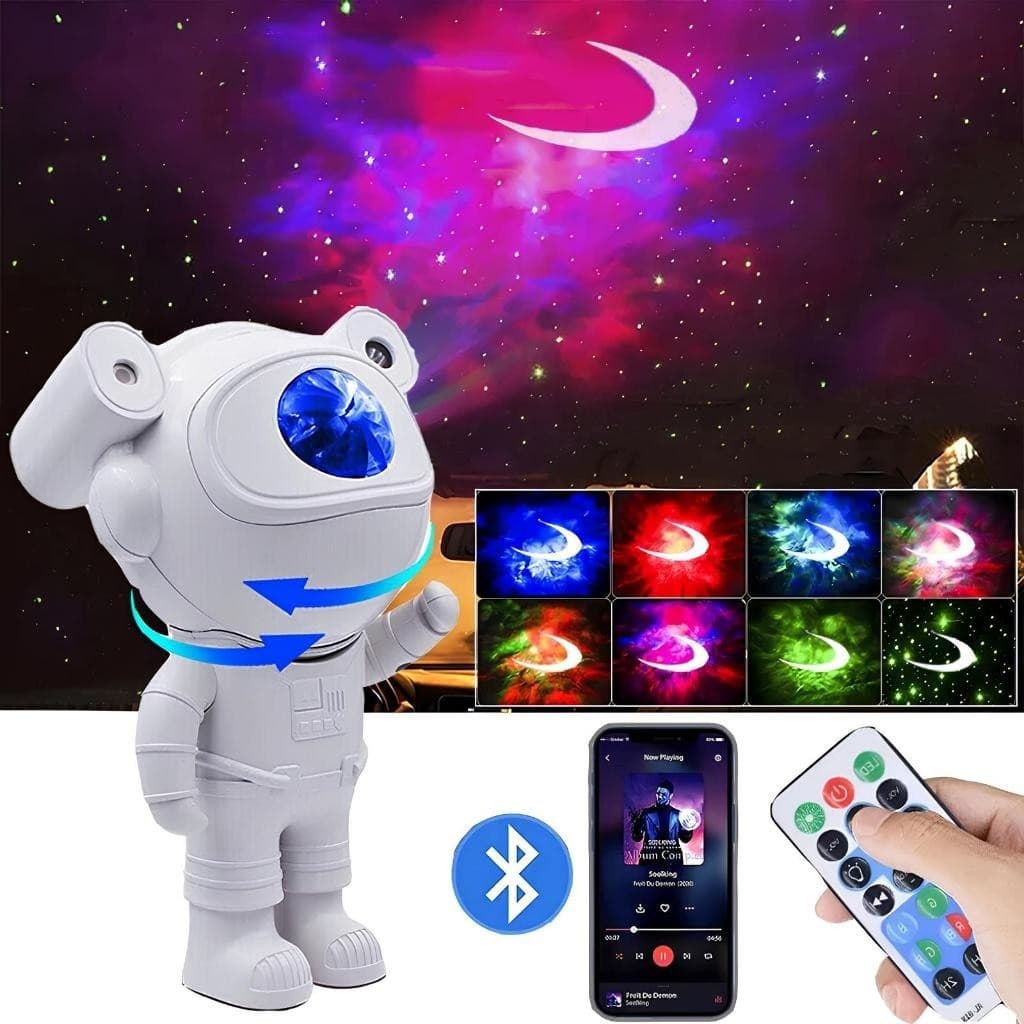 Astronauta Projetor de Luz De Estrelas e Galáxias Luminária Led Com Bluetooth Luzes de Teto Noite Estrelada