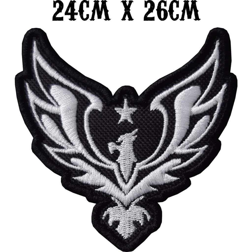 Bordado Patch Emblema Águia Motociclista Moto Para Costurar em Colete e Casaco Anm2
