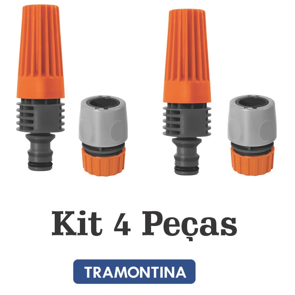 Kit Esguicho + Engate Rápido para Mangueira Tramontina 4pç