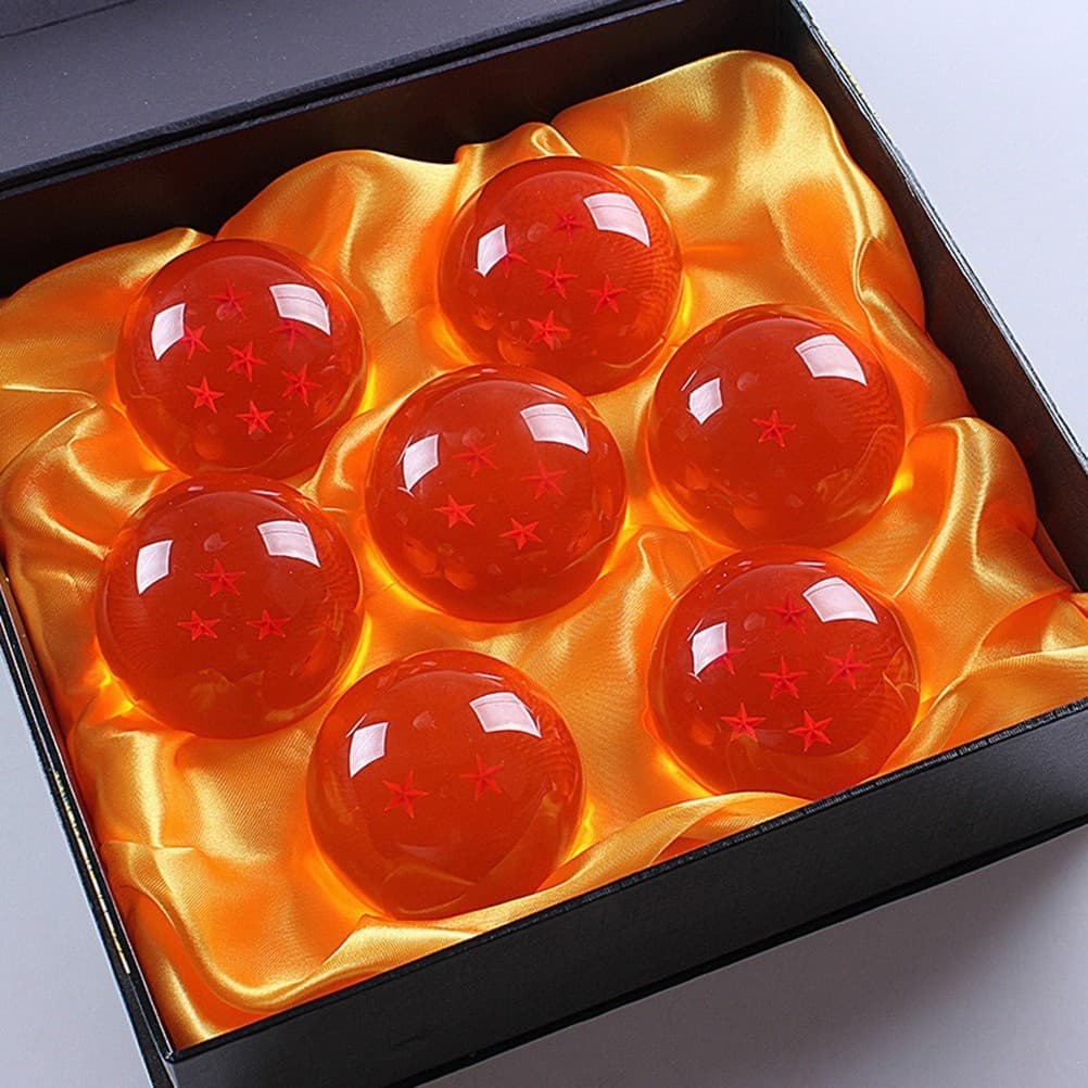 [WON] 7 Pcs Dragon Balls Bolas De Cristal Vidro Multifuncional Segurança Anime Translúcidas