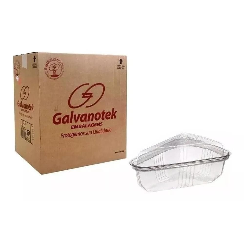 10 unidades Embalagem Mini Fatia Torta bolo pudim Galvanotek potes descartaveis delivery G 635