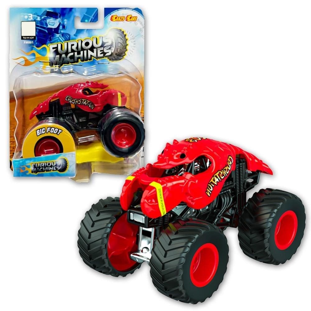 Carrinho Furious Machines Monster Truck 1:64 Big Foot Crazy