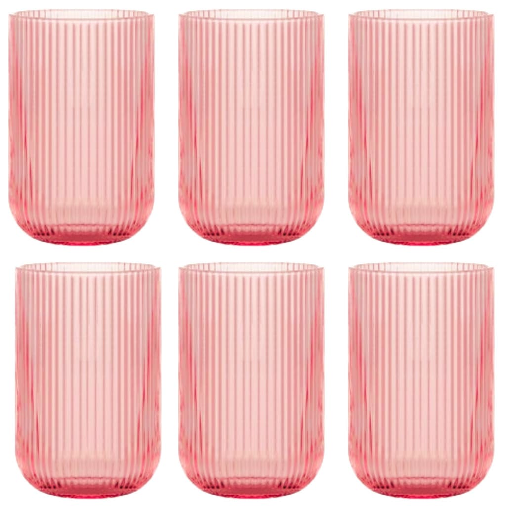Jogo De 6 Copos 460ml Rosa Versalhes Lanty Ke Home