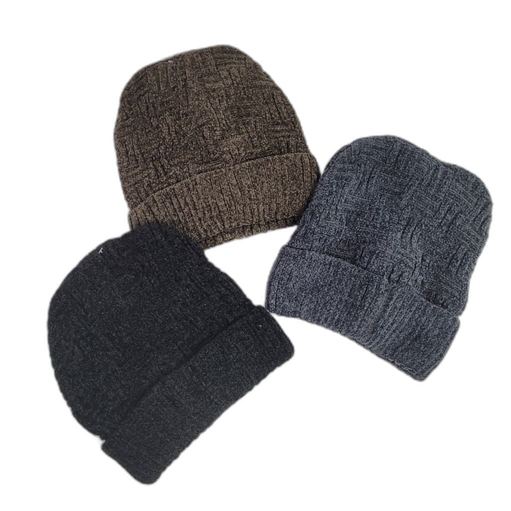 Touca Gorro de Lã Forrada para Inverno Unissex
