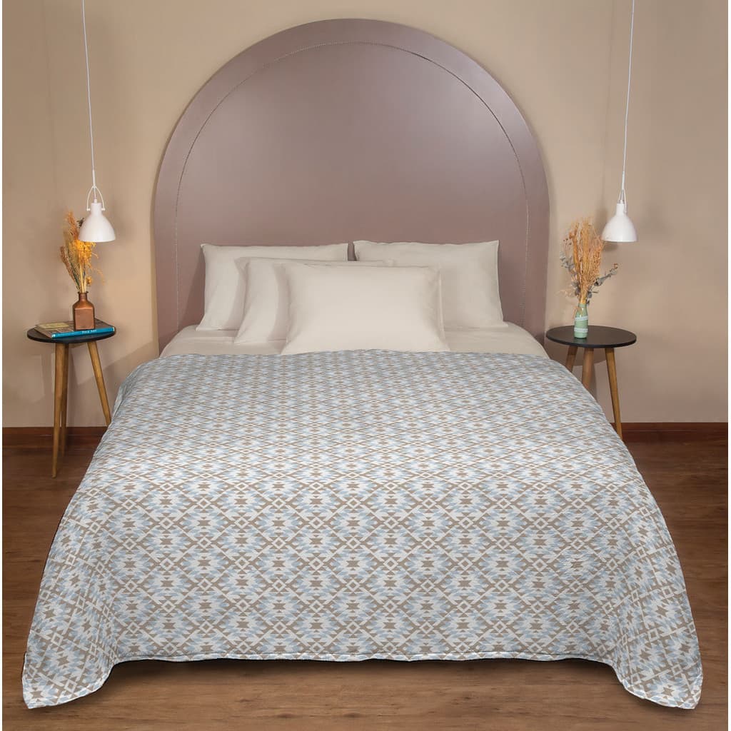 Manta Flannel Fleece Estampada Equilibre - Solteiro 1,50 m x 2,20 m