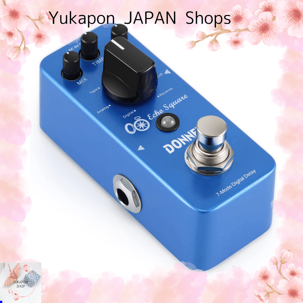 Pedal de Efeitos de Atraso Donner Pedal de Efeitos de Guitarra 7 Modos Original Retenção de Som Echo Square Do Japão