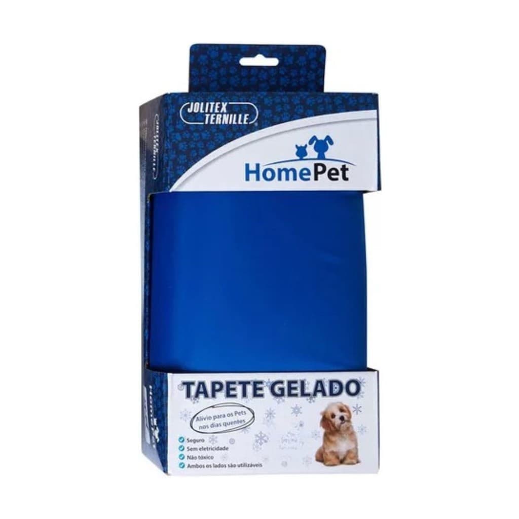 Tapete Refrescante Gelado 50x90cm Pet Cão Gato Azul Jolitex