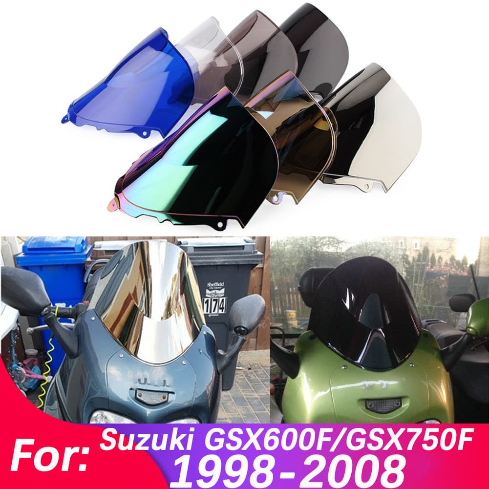 Pára-Brisa Para SUZUKI Katana GSX600F GSX750F GSX 600F 750F 1998-2008 Bolha Dupla Brisas Acessórios Da Motocicleta Caren
