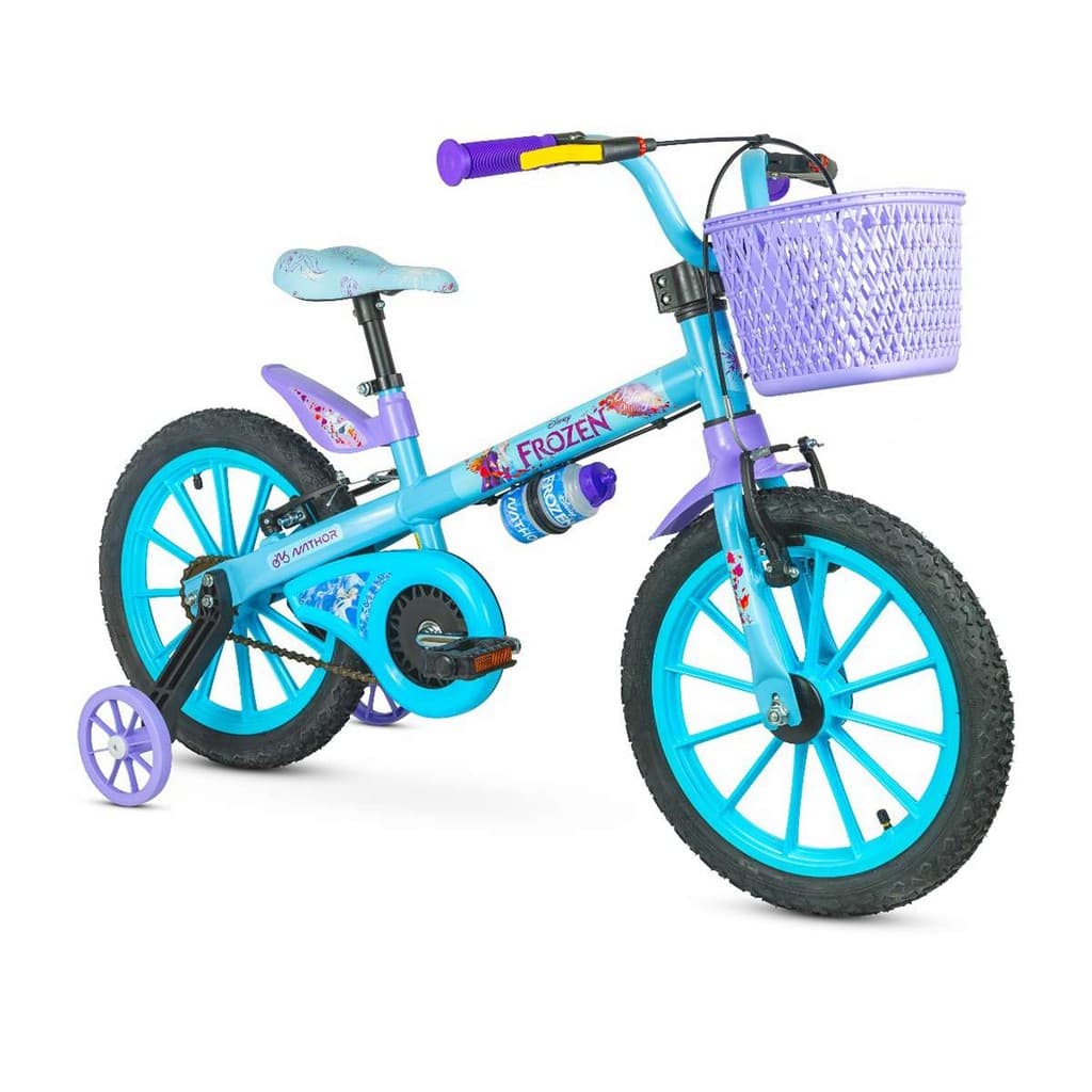Bicicleta Infantil Aro 16 Frozen Feminina 5 a 8 Anos Nathor