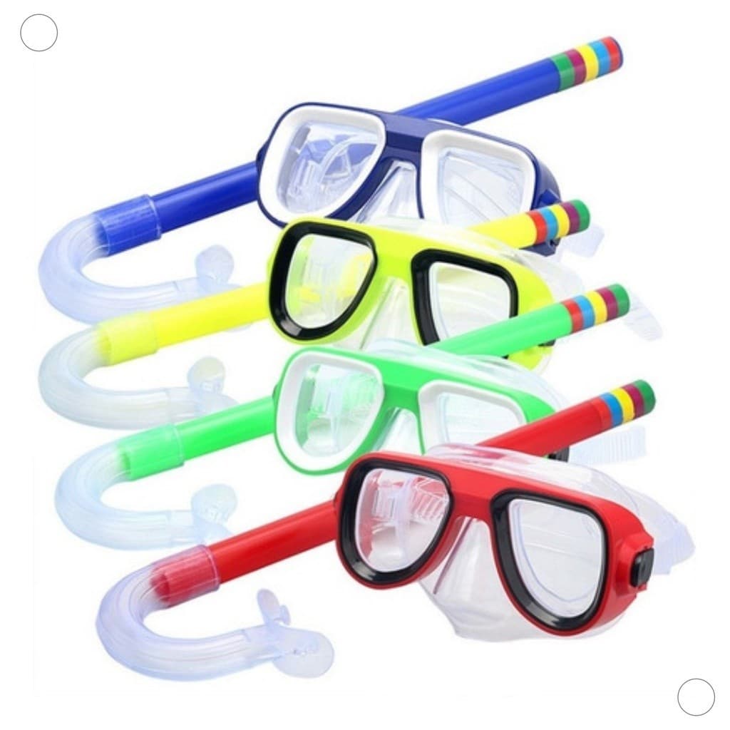 Kit de Mergulho Infantil Máscara e Snorkel Praia Verão Piscina COD WJ-512