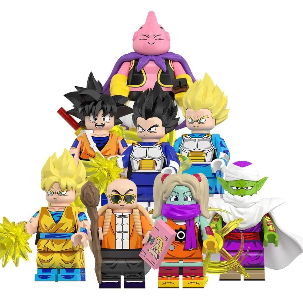 Dragon Ball Action Figure Paji Vegeta Majin Buu Piccolo Master Roshi Bloco De Construção Coleção Brinquedos Para Criança