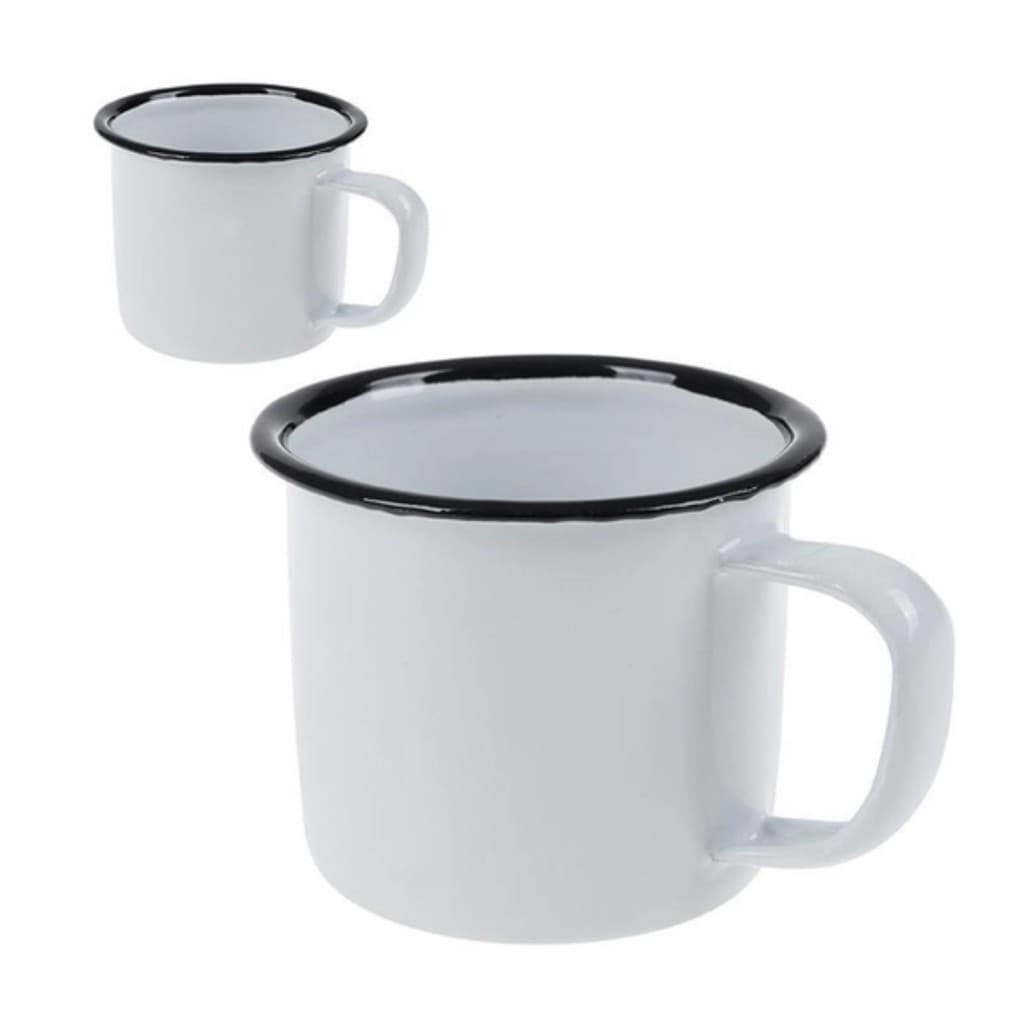 2 Xícara Esmaltada Para Café e Chá Canequinhas Retrô Viagem Campi