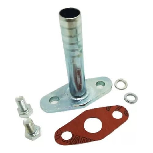 Flange Retorno De Óleo Turbina T3 Turbo Cano Reto