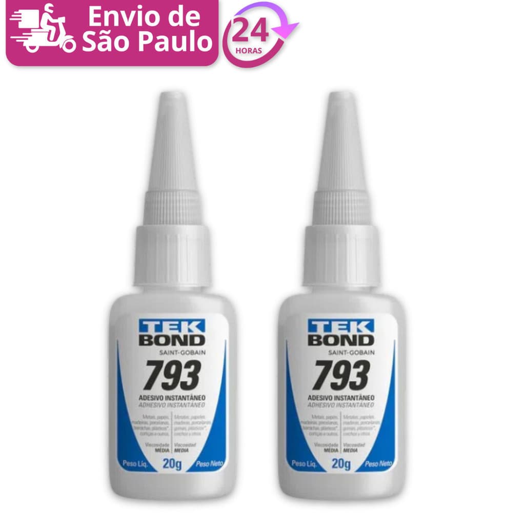 Kit Manicure 2 Tek Bond 793 20g Unhas Postiças Acrigel Porcelana Alongamento Mãos Nails Designer