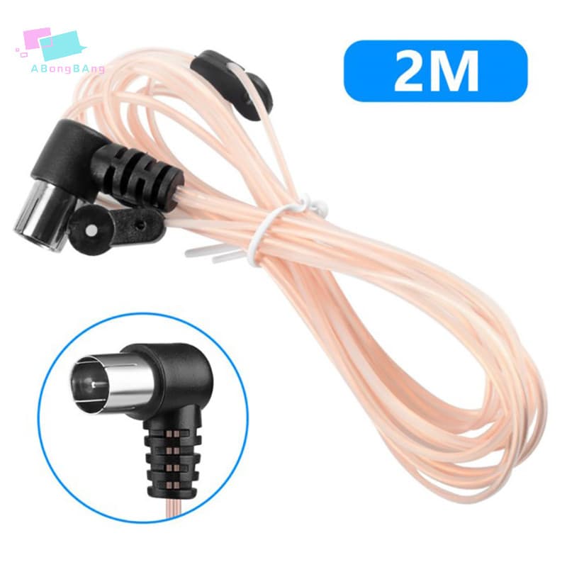 Abongbanghn Antena FM 75 Ohm Tipo F Plugue Macho Para Rádio Doméstico Receptor De Sinal Estéreo