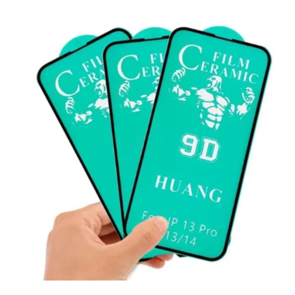 Pelicula De Ceramica 9d Para Iphone 13 Pro Max (cobre toda a tela, borda preta)