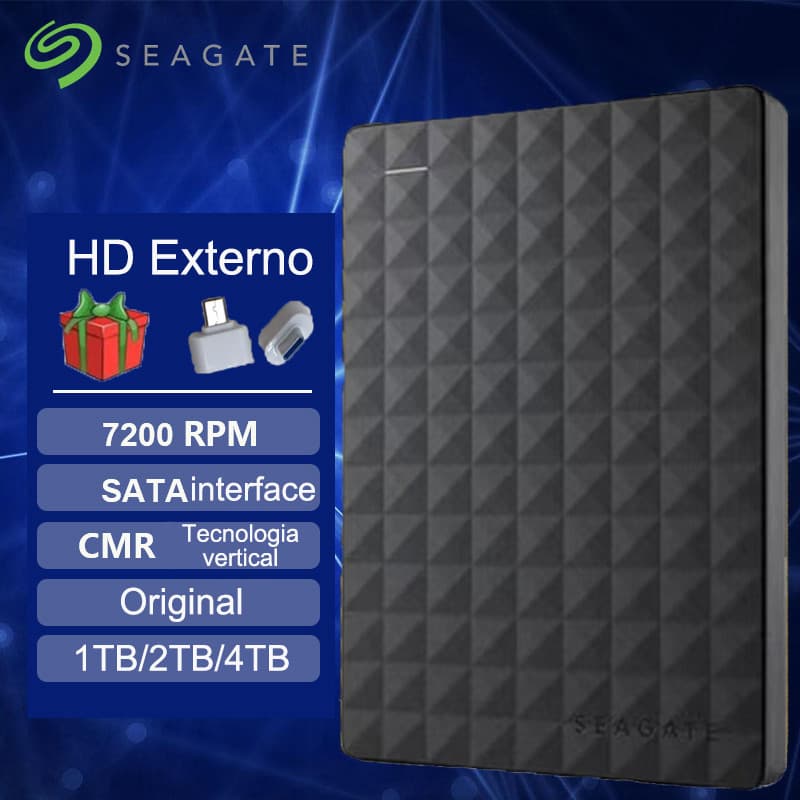 Seagate Original HD Externo 1TB/2TB/4TB SSD USB 3.0 Adaptador De Presente De Velocidade De Transmissão Rápida