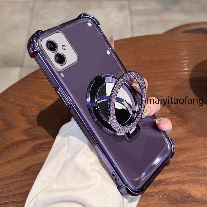 Capa Para samsung a06 5g a16 a04 a04s 5g a04e a05s a05 5g De Telefone À Prova De Choque 3D Suporte Espelho De Maquiagem