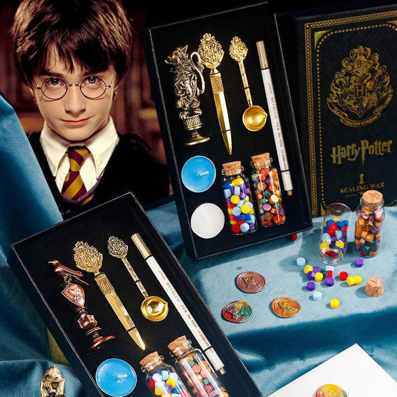 Conjunto de Carimbos Retrô de Selo de Cera de Harry Potter Carta de Hogwarts/Gryffindor