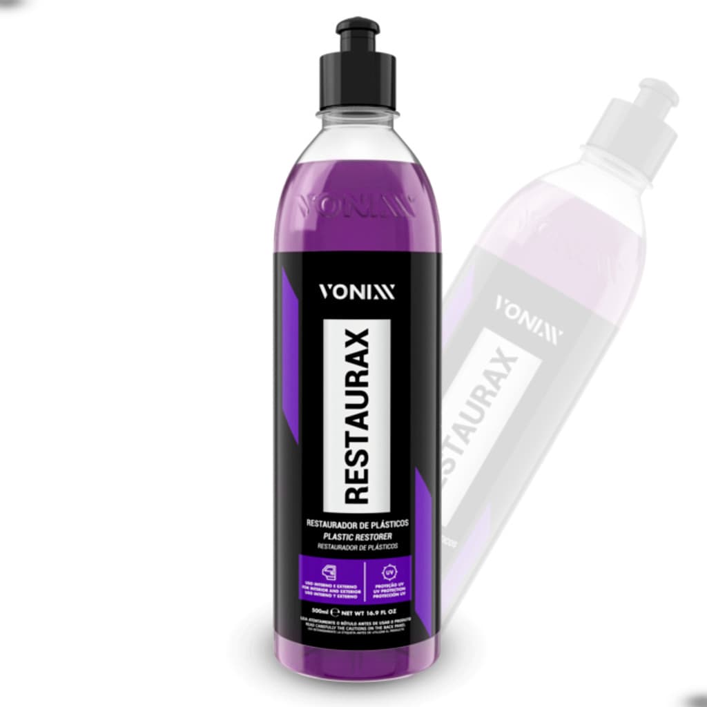 Restaurador de Plásticos Restaurax Vonixx 500ml 60 Dias de Durabilidade Externa, Fácil Manuseio e Aplicação