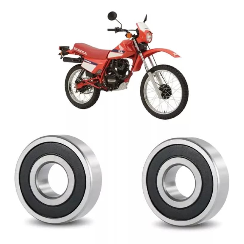 Par Rolamento roda dianteira Honda XL 125 1984 á 1995
