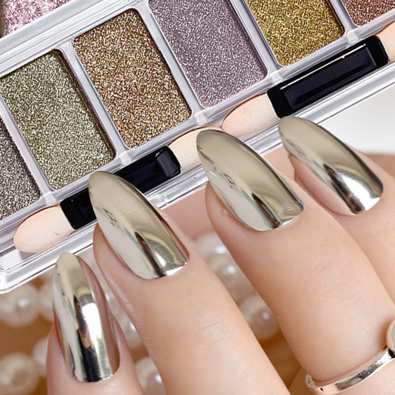 BORN PRETTY Espelho Prego Pó Prata Ouro Mágico Metálico Pérola Aurora Glitter Efeito Nail Art Decoração De Poeira